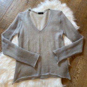 J Crew Light Gray Soft V-Neck Sweater